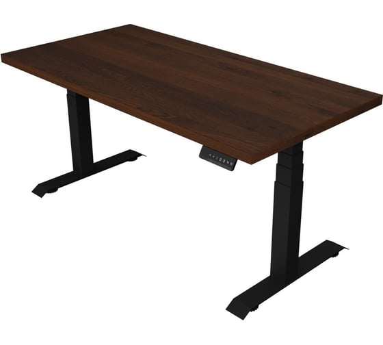 Изображение товара Стол с регулируемой высотой StolStoya ТАМЕРЛАН подстолье черное и столешница МДФ шпон Венге 140x70 см PE412BV14070