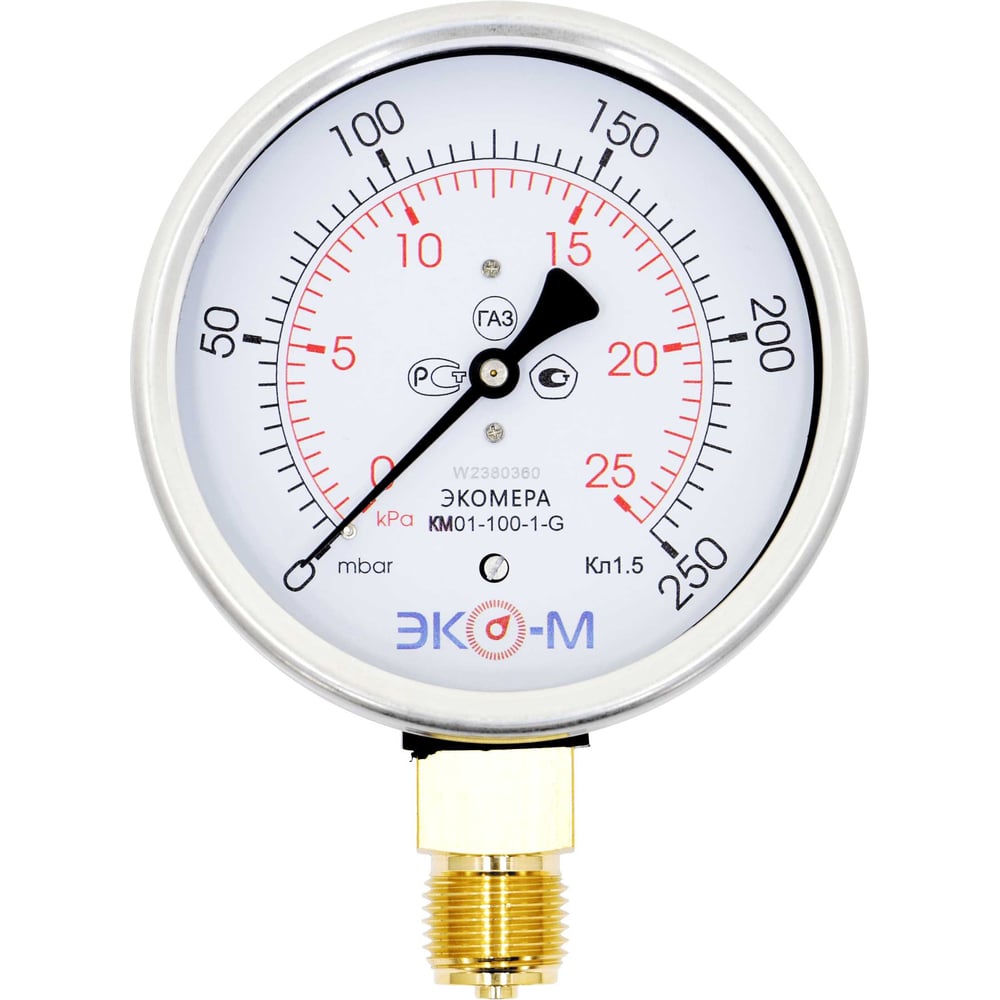 Изображение товара Манометр ЭКО-М МД90-63мм -0,1..0,6 МПа G1/4 гидрозаполнение промышленные измерительные приборы