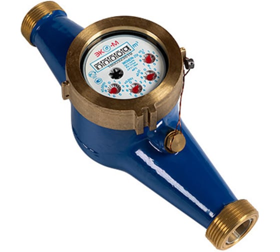 Изображение товара Счетчик воды ЭКО-М ЭКОМЕРА-25 холодный антимагнитный, Ду25, L260, включает КМЧ, чугун Э-25Х-260-СК