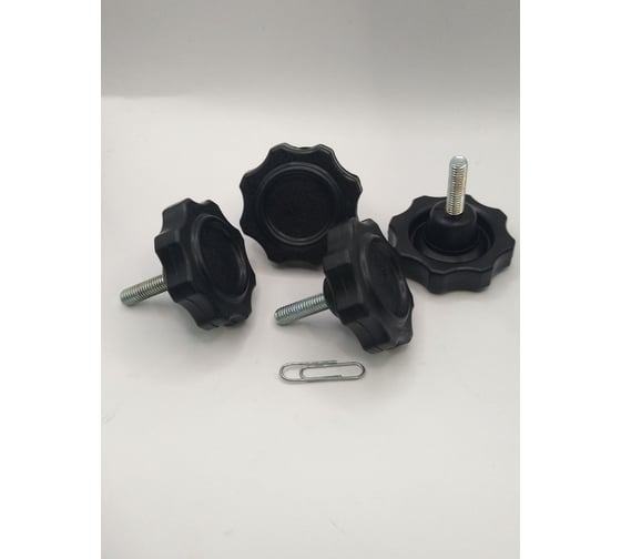 Изображение товара Болт/винт-барашек РПАМ6 х 20мм фиксирующий с пластиковым барашком d42 (4 шт) ББ-РПА-6/20-04