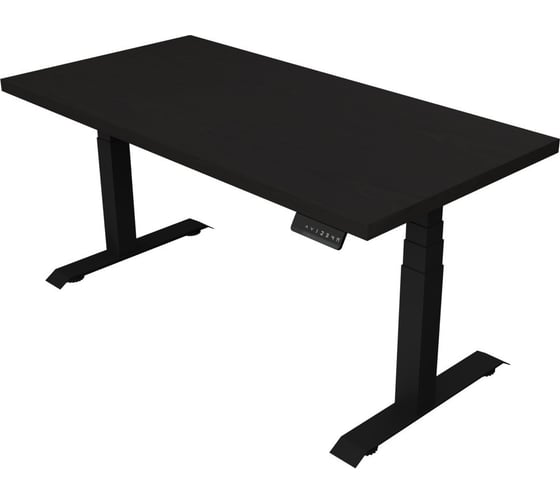 Изображение товара Стол с регулируемой высотой StolStoya ТАМЕРЛАН подстолье черное и столешница МДФ эмаль Черная 140x70 см PE412BB14070