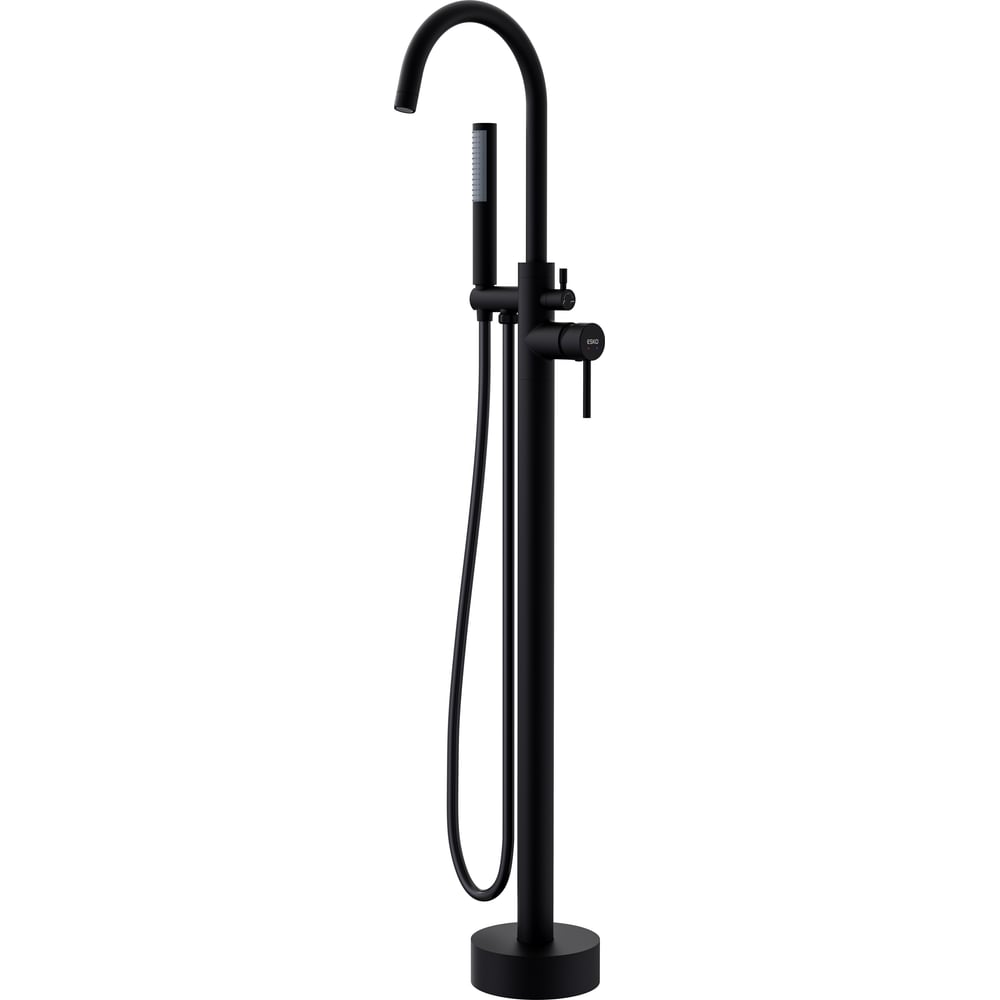 Изображение товара Напольный смеситель для ванны ESKO F1B черный однорычажный с поворотным изливом