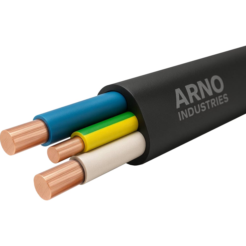 Изображение товара Кабель силовой ARNO INDUSTRIES 10м ВВГнг(А)-LSLTx 3х4-0.660 медный однопроволочный низкое дымо-газовыделение LSLTx для электромонтажа ТРТС 48882091