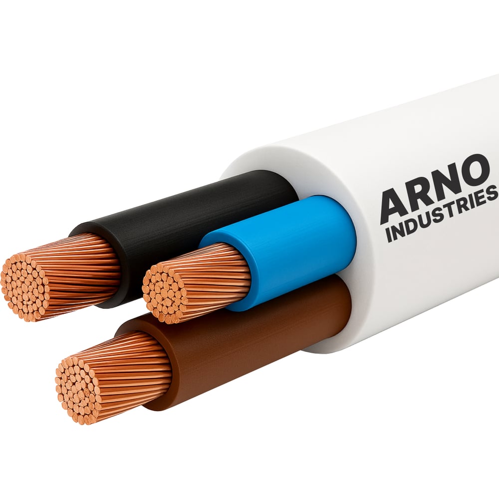 Изображение товара Гибкий электропровод ARNO INDUSTRIES 100м ПВС 3х2.5+1х2.5 для электропитания