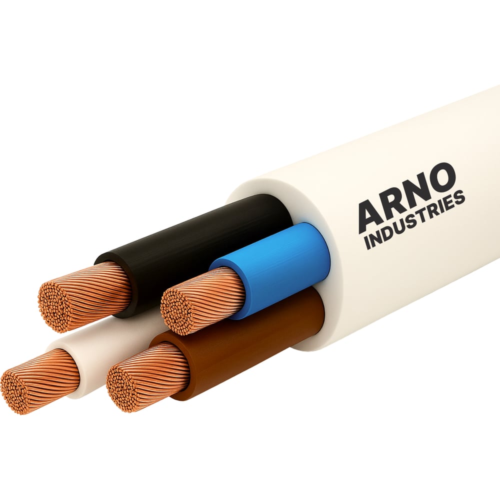 Изображение товара Провод электромонтажный ARNO INDUSTRIES 100м ПВС 4х1 белый
