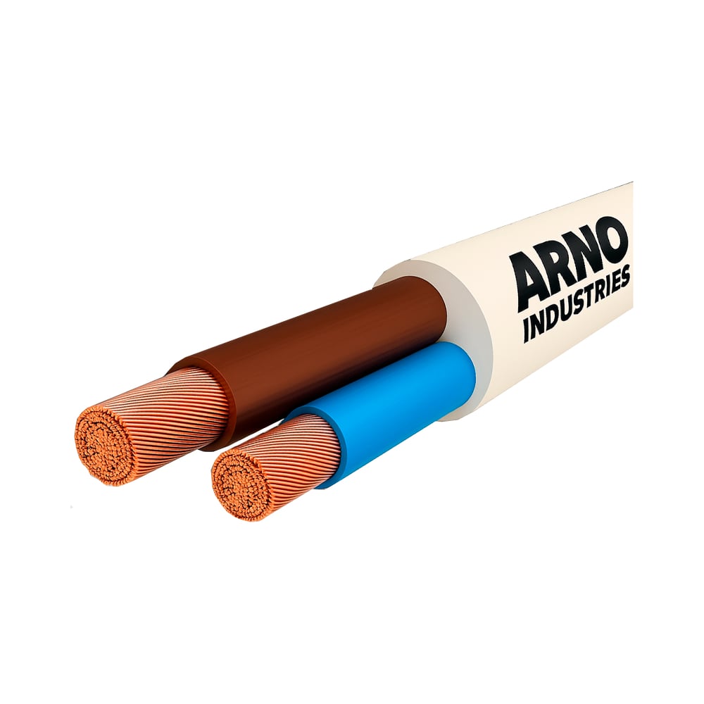 Изображение товара Шнур ШВВП ARNO INDUSTRIES 2х0.5 белый 10м до 380В