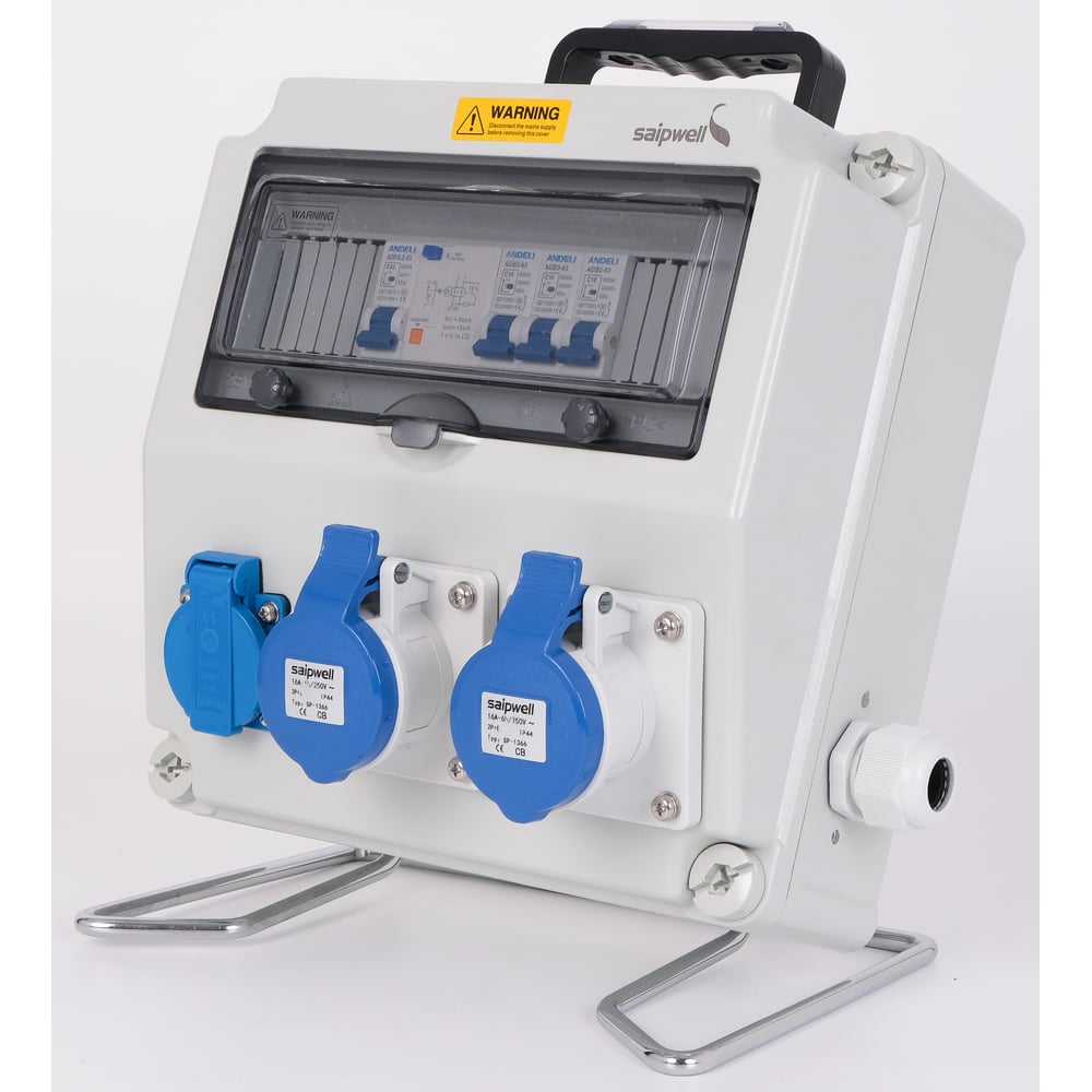 Изображение товара Переносное распределительное устройство с розетками SAIPWELL 3 розетки IP44 морозостойкое