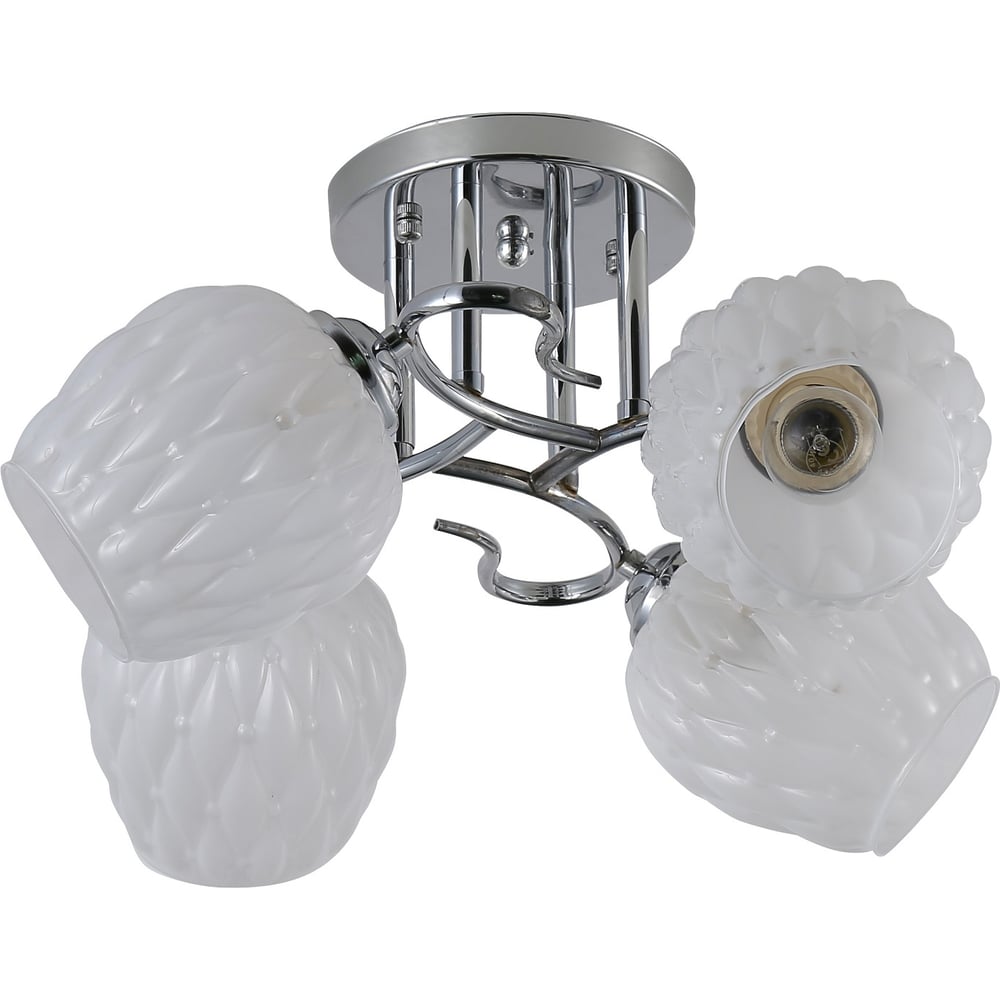 Изображение товара Люстра Schaffner 4xE27 40W классика хром металл молочный плафон