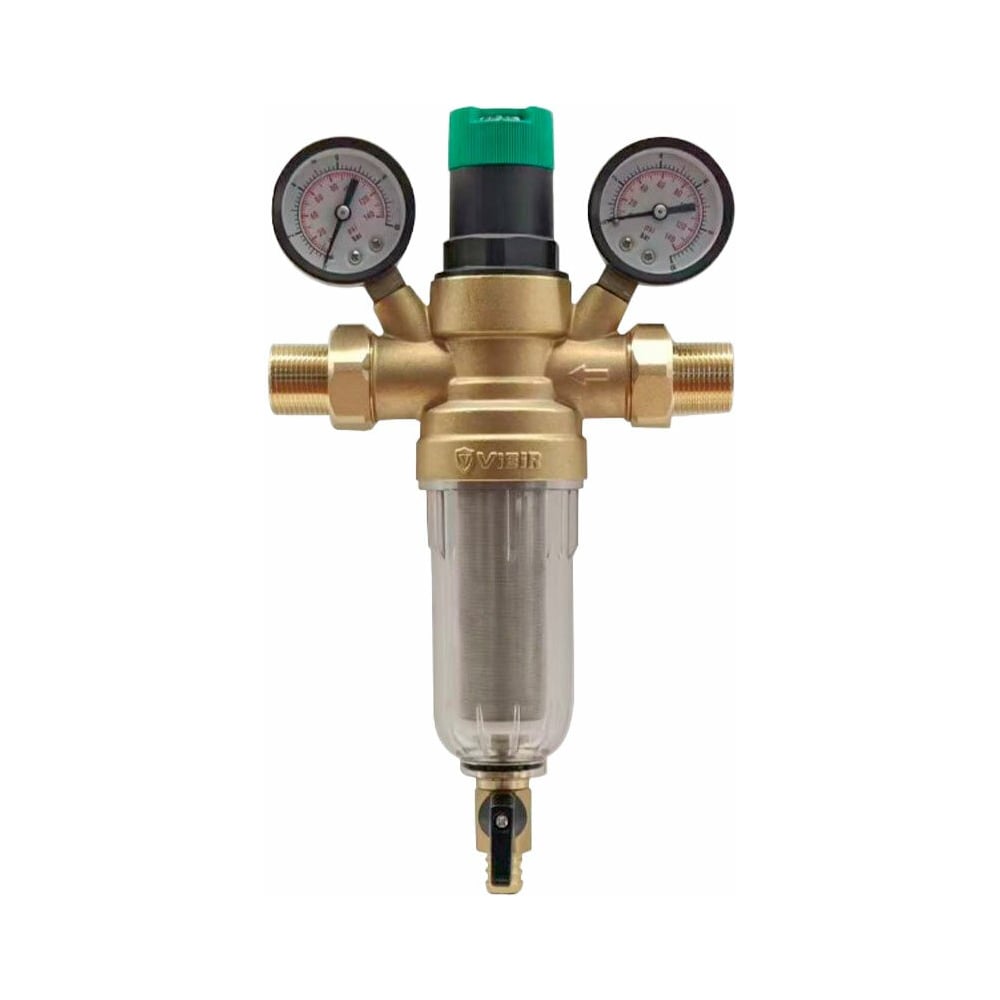 Изображение товара Фильтр с регулятором давления и двумя манометрами ViEiR JC182 для холодной воды