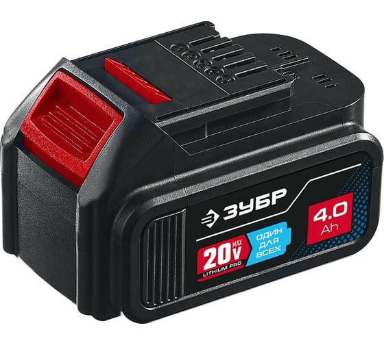 Изображение товара Аккумуляторная батарея ЗУБР Профессионал 20В, Li-Ion, 4Ач, тип T7 ST7-20-4