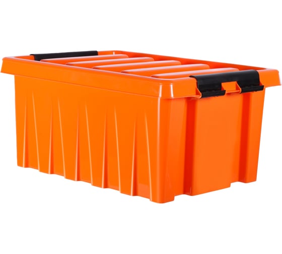 Изображение товара Контейнер с крышкой HONEYCOMB 36 л, оранжевый M-036-00.12new