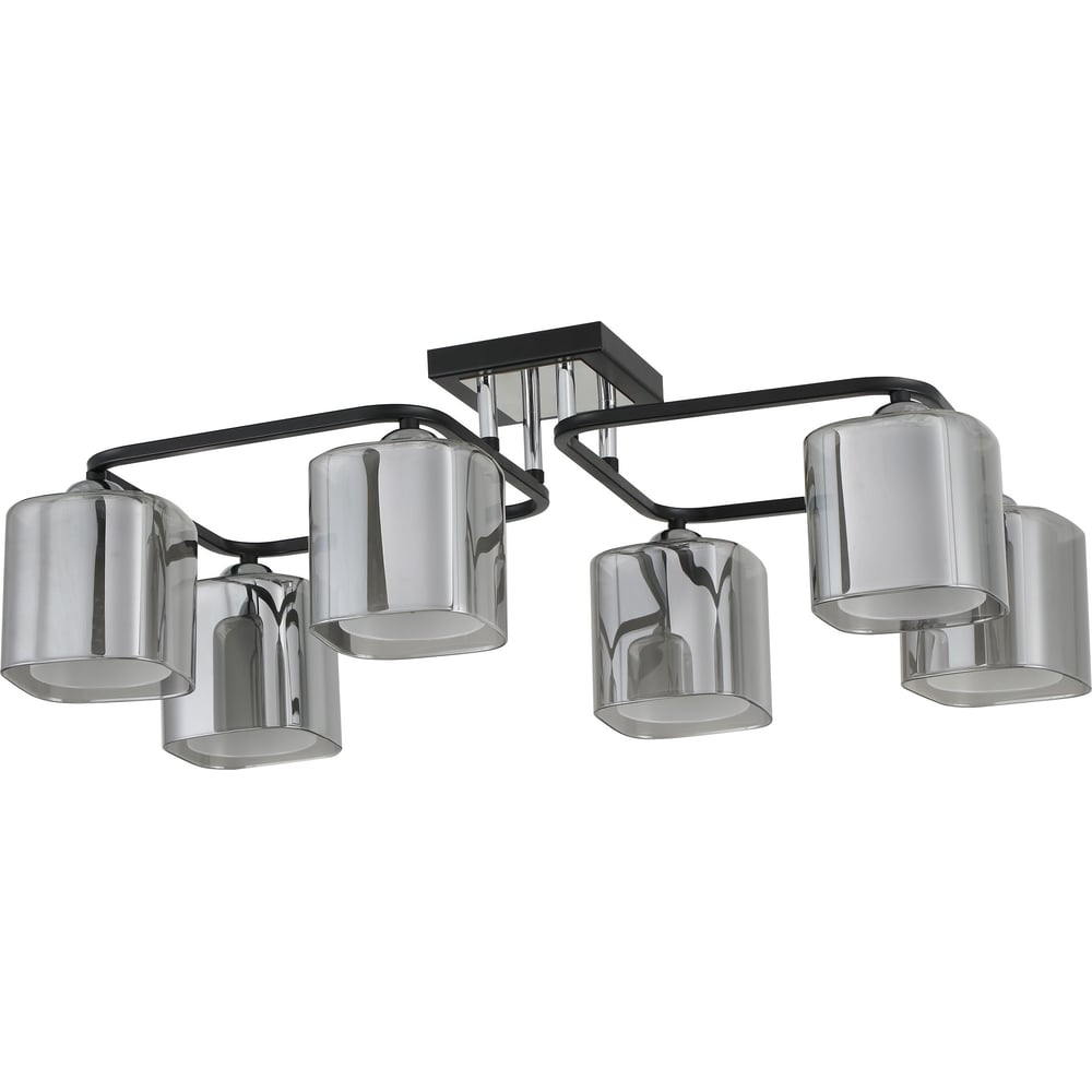 Изображение товара Люстра Schaffner Gafas 6xE27/40W модерн черная хром шарики стекло