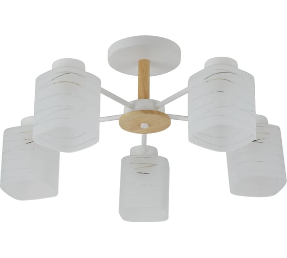 Изображение товара Люстра Schaffner 5xE27/40W (56*56*27) Cruzado 4560-5 WH+WOOD