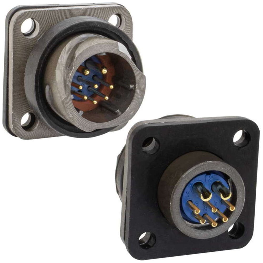 Изображение товара Разъем RUICHI FQ14-8pin для наружной установки IP67 с 8 полюсами