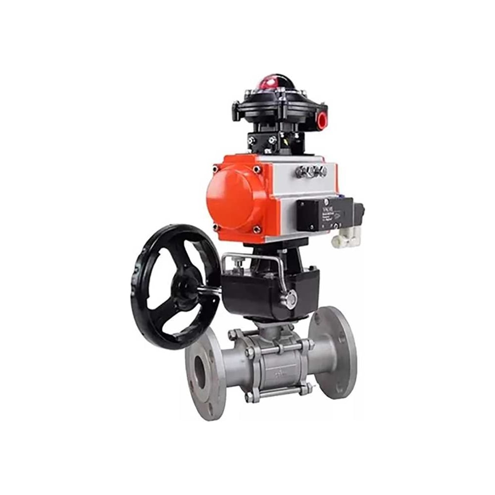 Изображение товара Кран шаровой DN.ru КШФПТ 304.180 Ду50 Ру40 пневмопривод