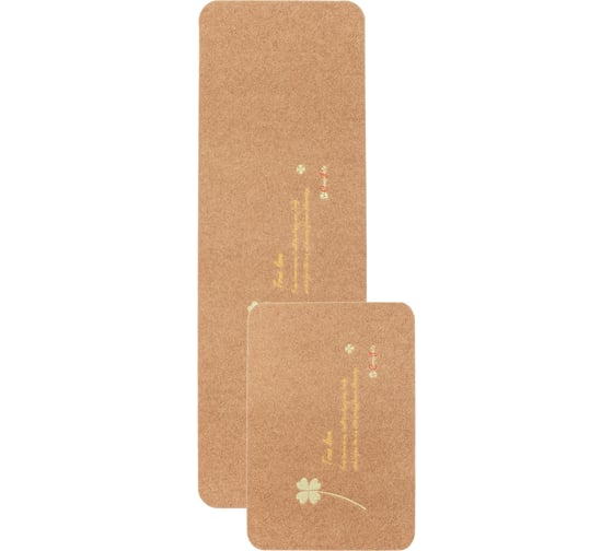 Изображение товара Коврик ComeForte набор ВЕЛЮР Lucky 40х60, 40х120 см Бежевый KM-003 KM-003M