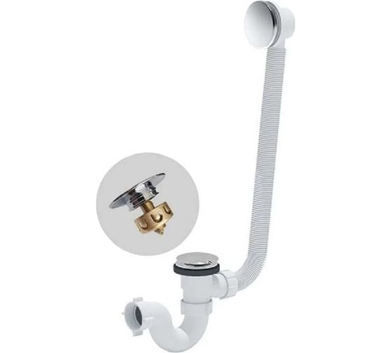 Изображение товара Слив-перелив Радомир автомат, с сеточкой (бронза, с сифоном) 2-19-4-0-9-000