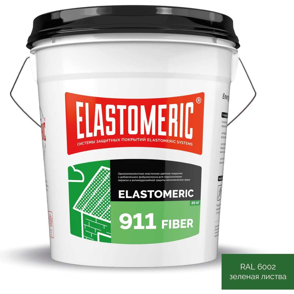 Изображение товара Мастика Elastomeric Systems Elastomeric 911 Fiber для гидроизоляции и защиты металла 20 кг