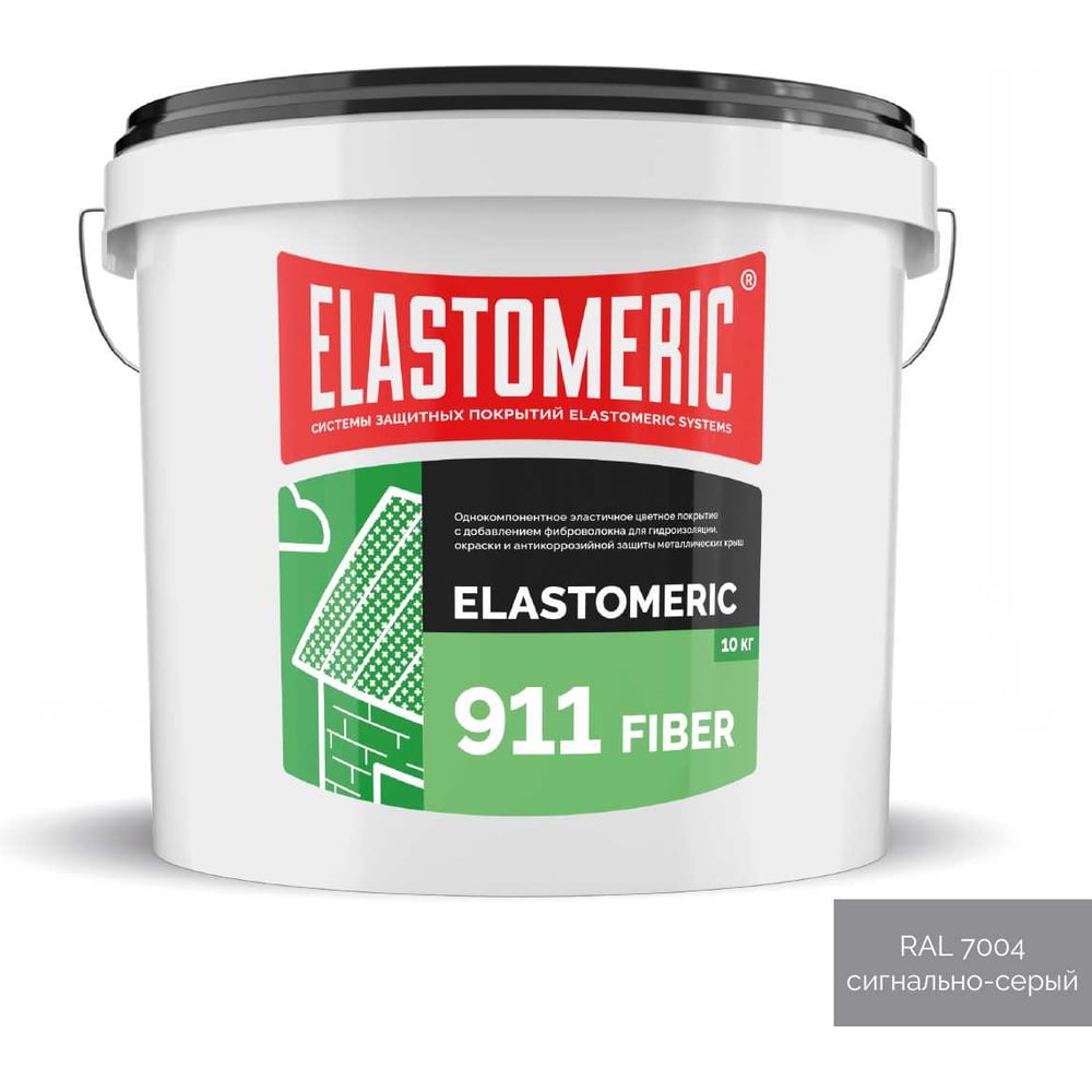 Изображение товара Мастика Elastomeric Systems Elastomeric 911 Fiber 10 кг для гидроизоляции металла