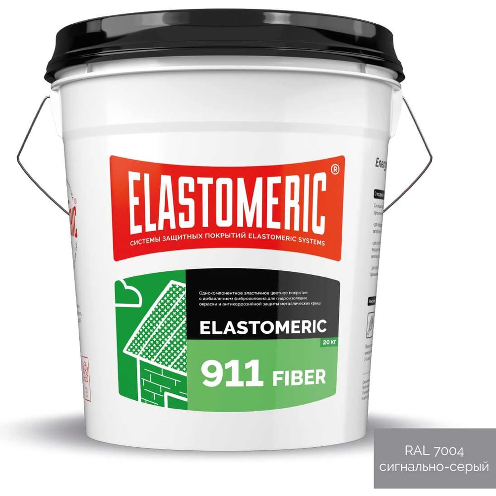 Изображение товара Мастика Elastomeric Systems Elastomeric 911 Fiber 20 кг для гидроизоляции и кровли