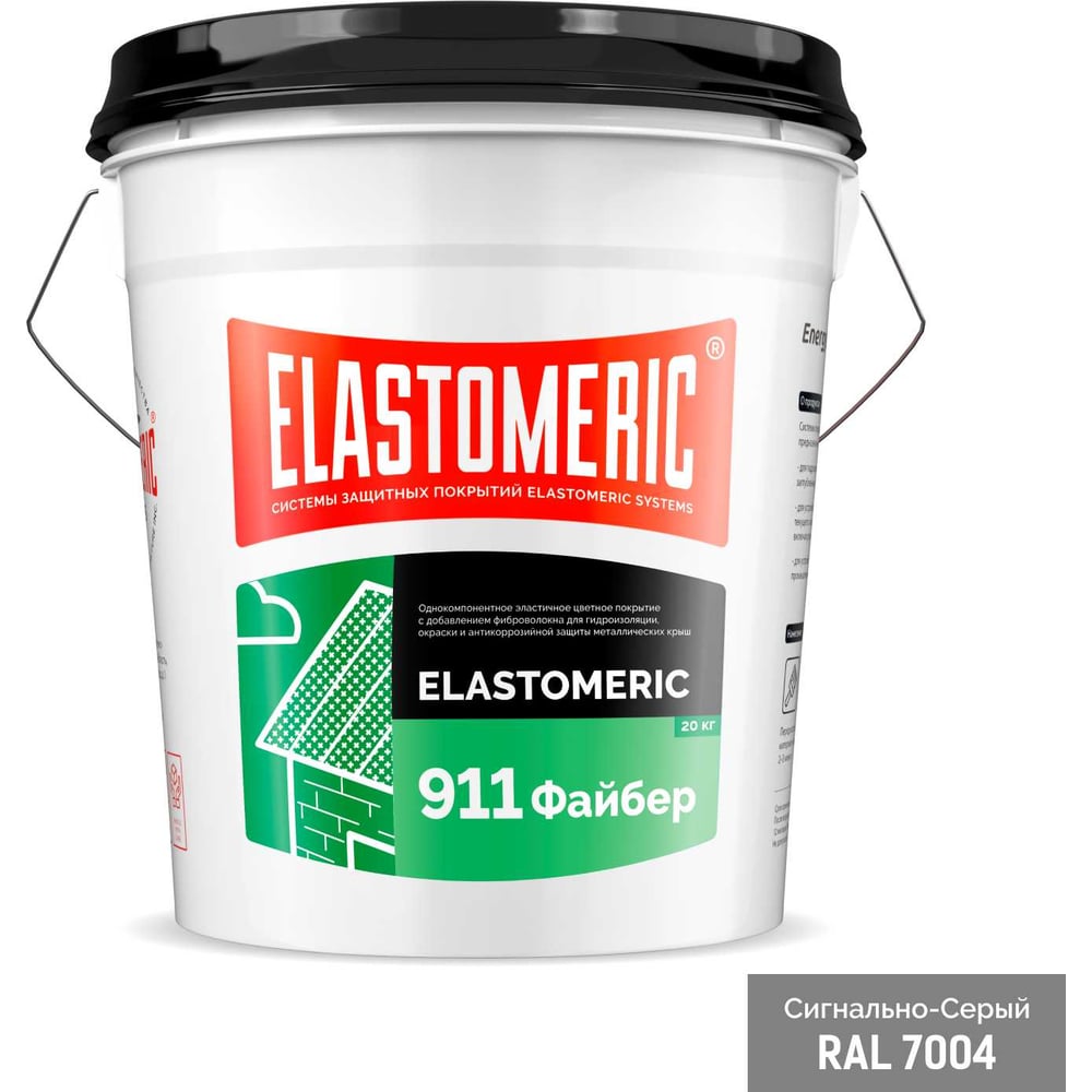 Изображение товара Гидроизоляционная мастика Elastomeric Systems 911 Fiber 20 кг серая