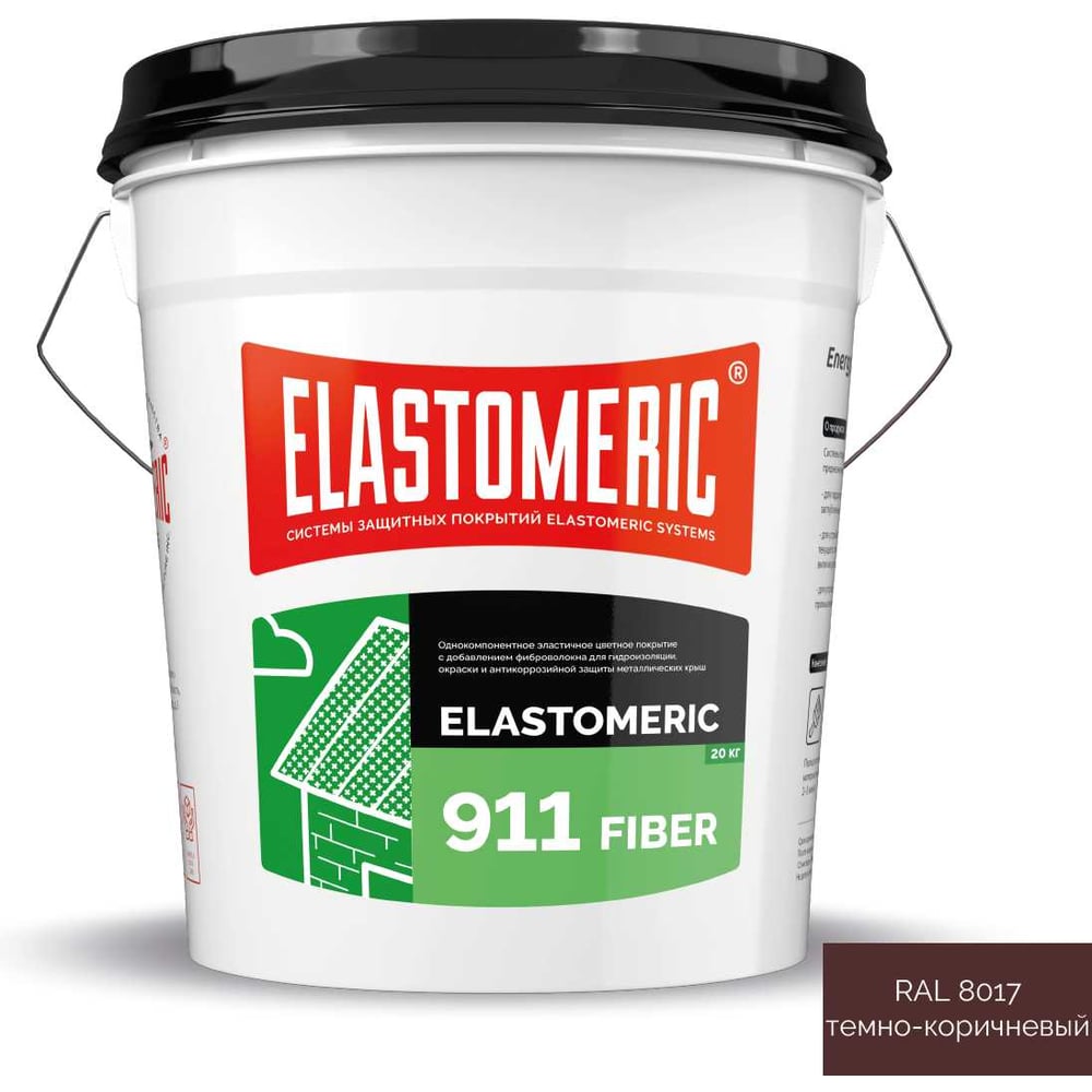 Изображение товара Мастика Elastomeric Systems 911 Fiber для гидроизоляции 20 кг коричневая