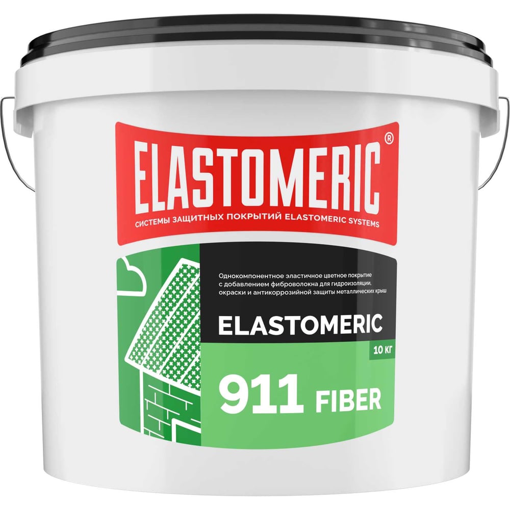 Изображение товара Мастика Elastomeric Systems Elastomeric 911 Fiber 10 кг для гидроизоляции и защиты металла