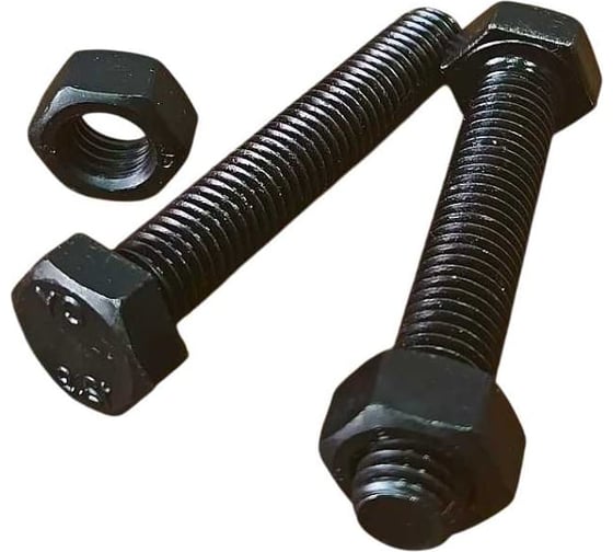 Изображение товара Болт 23 Болта высокопроч. с гайкой 12х40 DIN933 к.п.12.9 черный, 4 шт 00000002805/г129м125927ф4