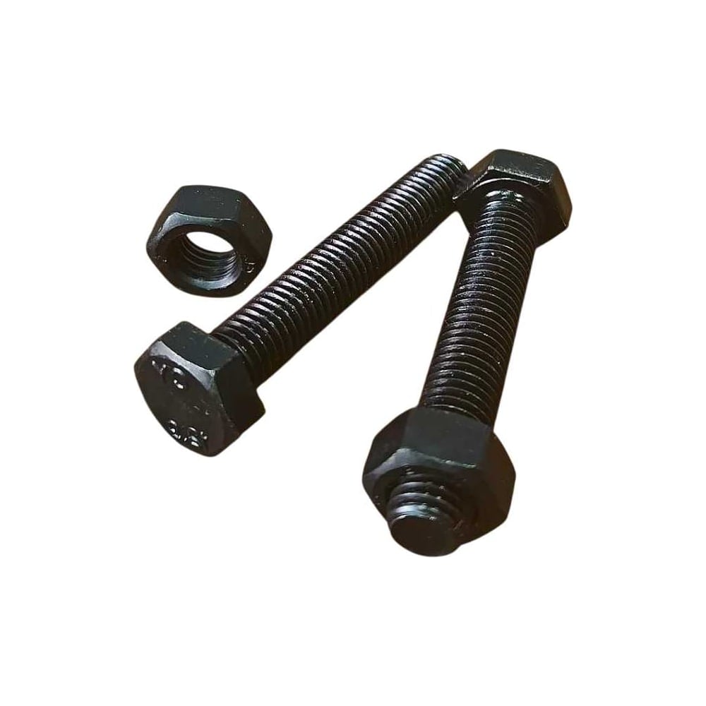 Изображение товара Высопрочные болты M12 90 мм с гайкой DIN933 12.9 фосфатированные 4 шт