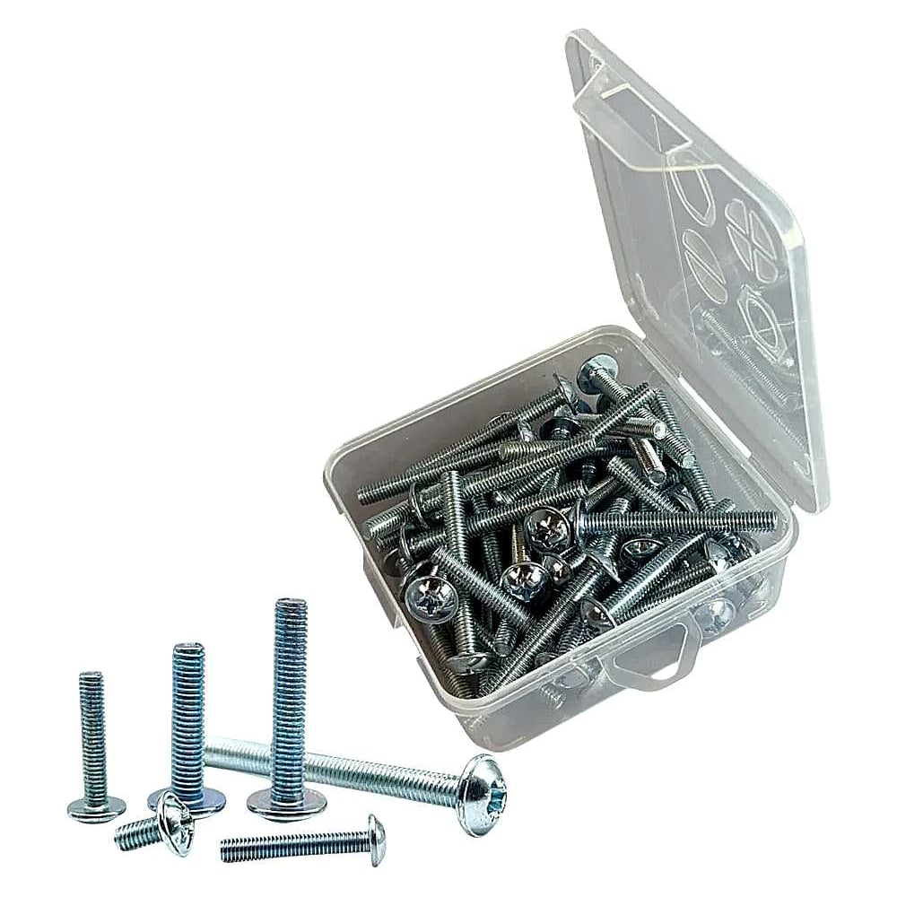 Изображение товара Винт 23 Болта с прессшайбой 6х25 DIN967 в органайзере 70 шт