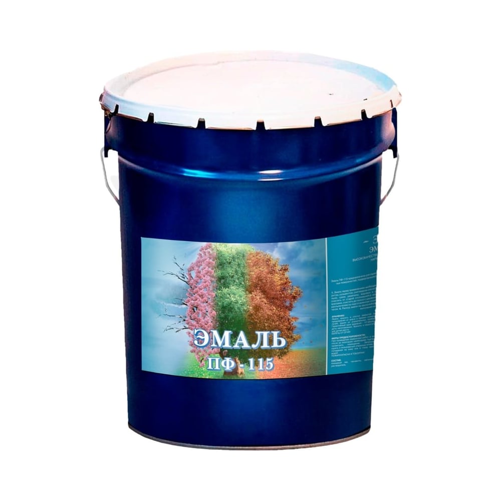 Изображение товара Эмаль АККОРД ПФ-115 зеленая 20 кг глянцевая для стен и металла