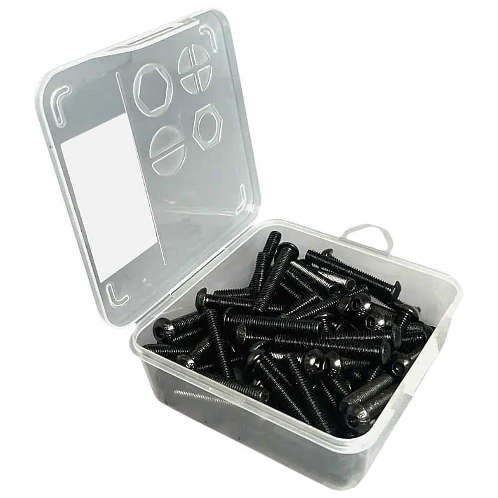 Изображение товара Винт 23 Болта черный 6х35 ISO 7380 к.п.10.9 в органайзере 70 шт