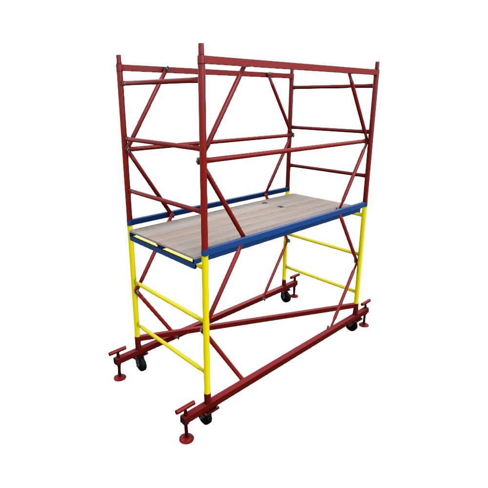 Изображение товара Строительная вышка Вышка А5 ВП 1,0х2,0 высота 2,8м с площадкой и колесами