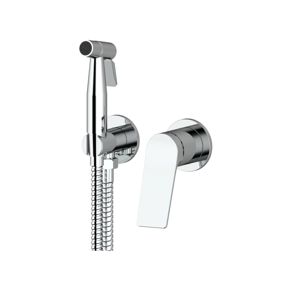 Изображение товара Комплект скрытого монтажа для биде ViEiR однорычажный с квадратной панелью хром