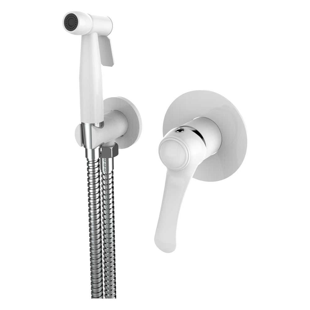 Изображение товара Комплект скрытого монтажа для биде ViEiR с гигиеническим душем и смесителем белый