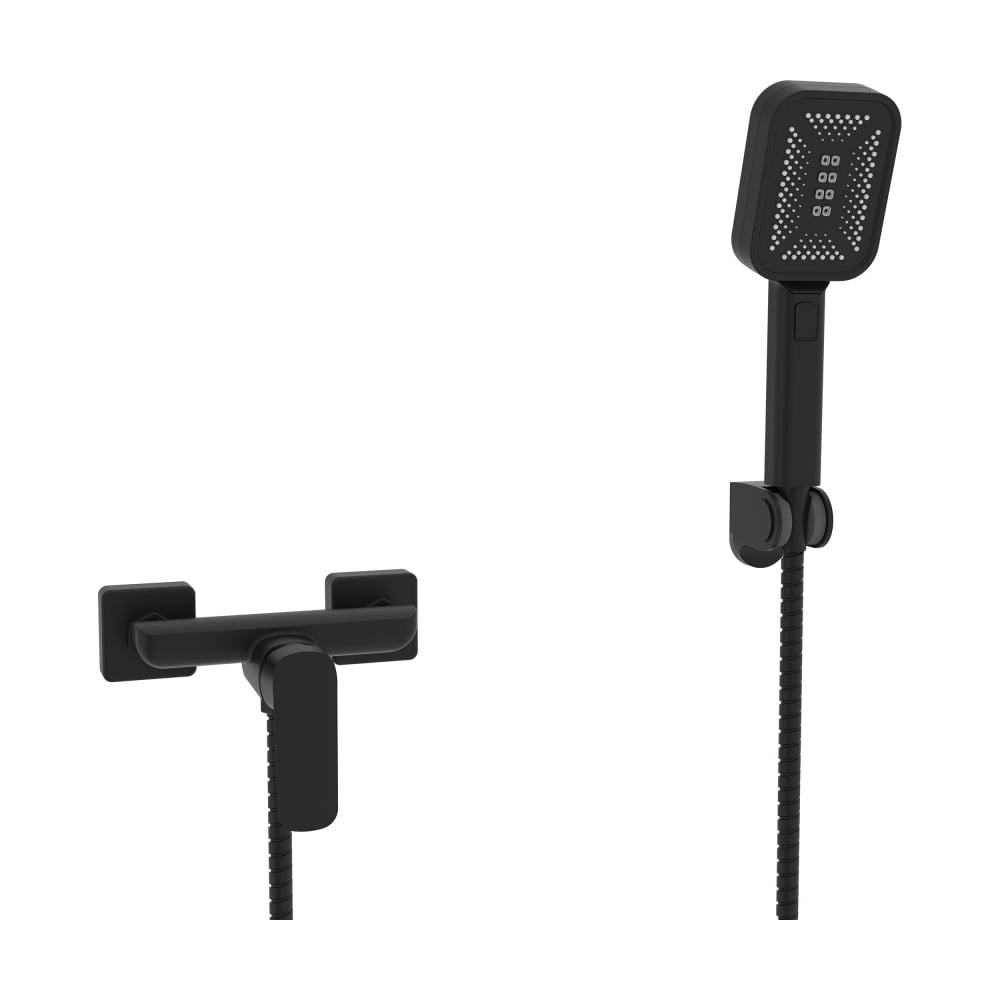 Изображение товара Однорычажный настенный смеситель для душа ViEiR черный латунь керамический картридж