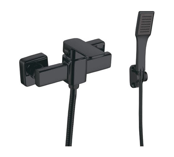 Изображение товара Смеситель для душа однорычажный ViEiR настенный, латунь, черный V113561-C