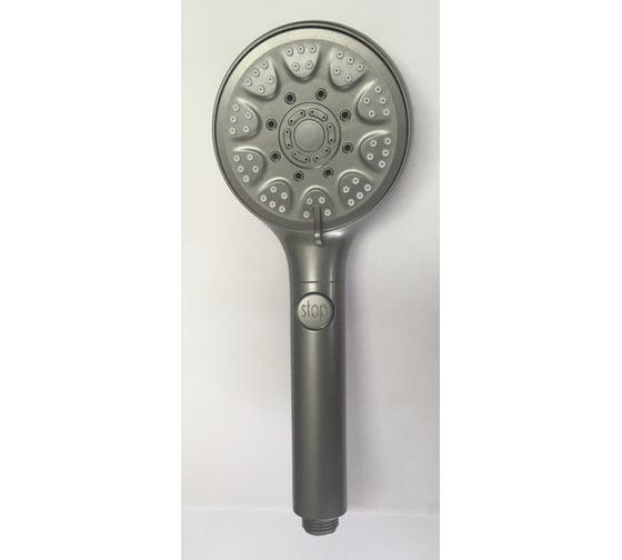 Изображение товара Лейка для душа ручная ViEiR 5 режимов, графит, в пакете, матовое покрытие, ABS-пластик, для современного интерьера, подключение 1/2 VR1046H-5