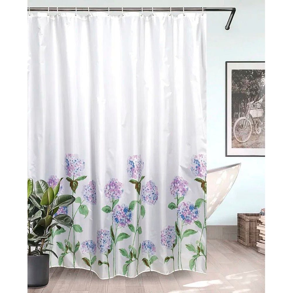 Изображение товара Штора для ванной Bath Plus 180x200 Hydrangea Гортензия водоотталкивающая