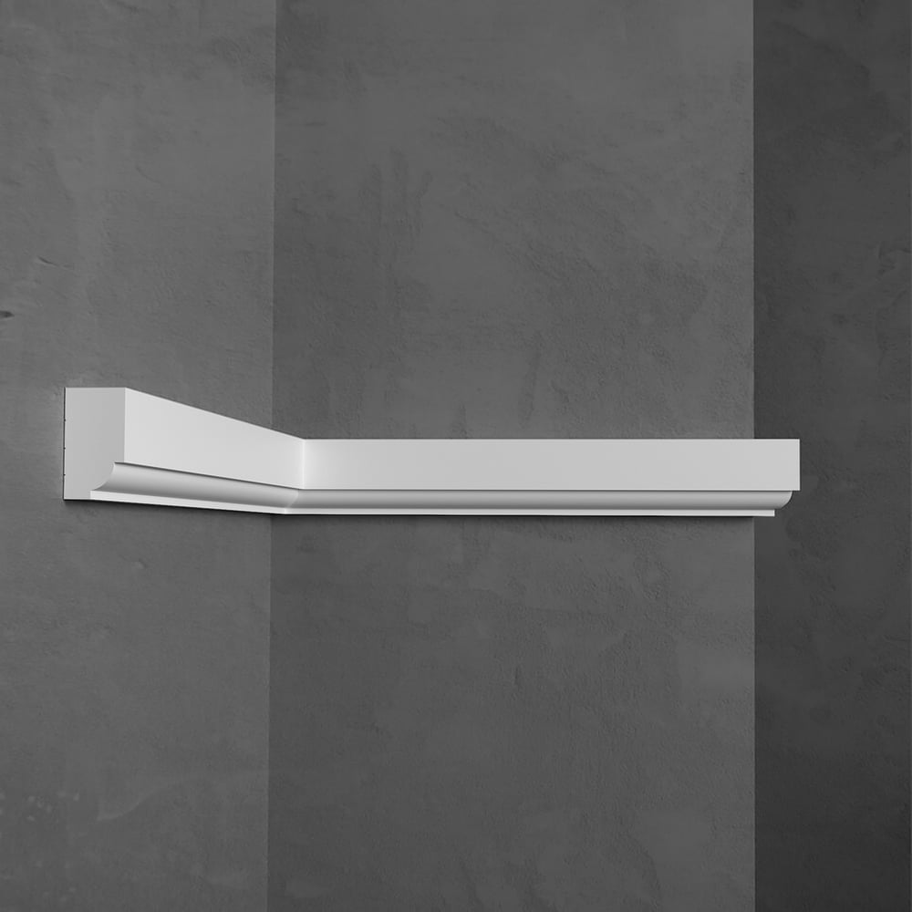 Изображение товара Потолочный плинтус Stenopol C711 29x16x2000 мм влагостойкий ударопрочный белый