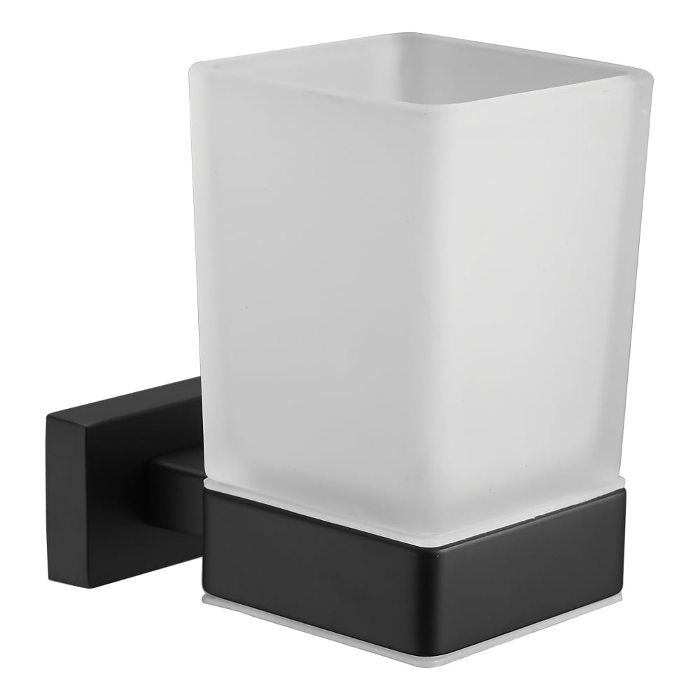 Изображение товара Настенный стакан для зубных щеток ViEir стеклянный черный V5005-C