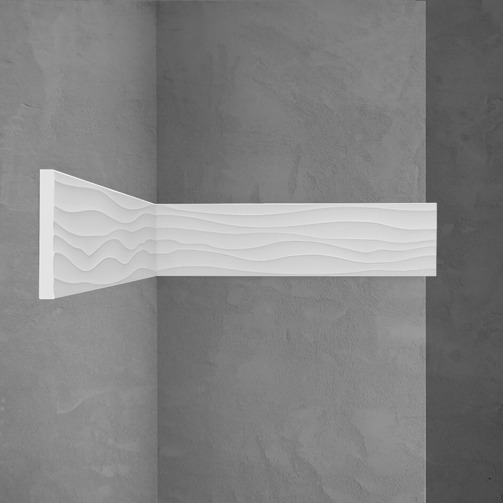 Изображение товара Молдинг для отделки под покраску 80х8х2000 мм из полистирола Бренд Stenopol