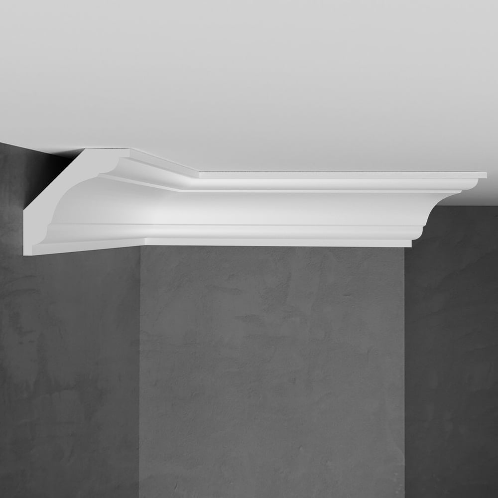 Изображение товара Потолочный плинтус Stenopol 50х50 мм для покраски влагостойкий ударопрочный