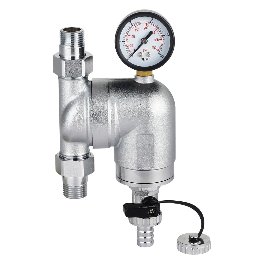 Изображение товара Поворотный фильтр с манометром ViEiR VP169 3/4 никель