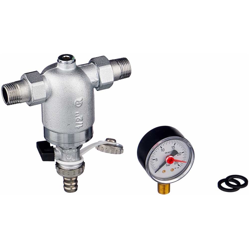 Изображение товара Фильтр ViEiR с манометром 1/2 никель для систем давления VP163