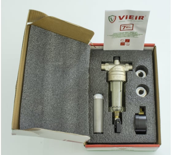 Изображение товара Фильтр ViEiR с манометром, стеклянная колба, никель, 1 JC156-N