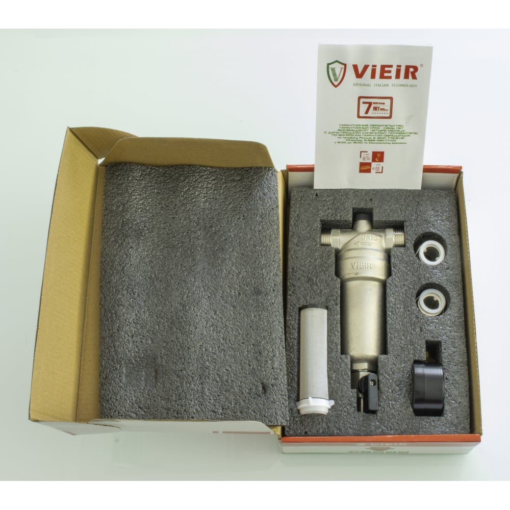 Изображение товара Фильтр ViEiR с манометром, 3/4, профессиональный класс