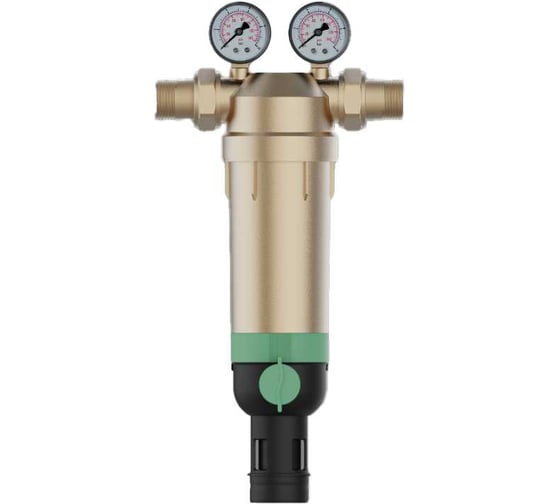 Изображение товара Фильтр ViEiR с обратной промывкой и двумя манометрами, 1, для горячей воды JH198