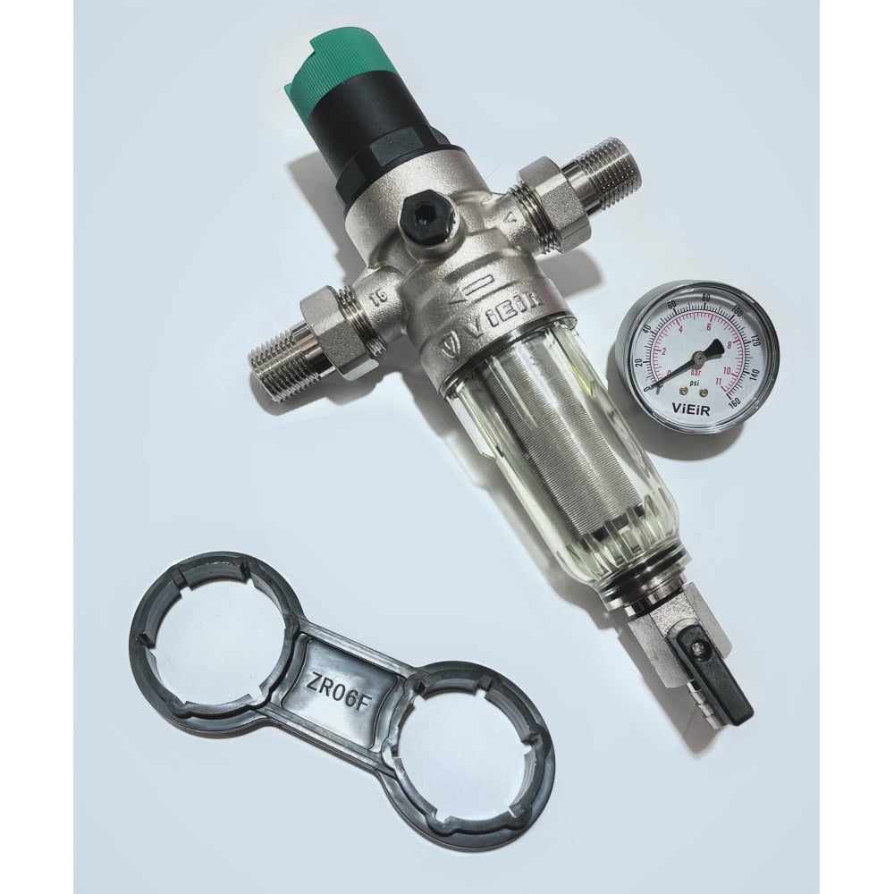 Изображение товара Фильтр ViEiR с регулятором давления никель 1/2 для холодной воды JC158-N