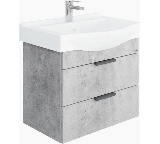 Изображение товара Подвесная тумба с раковиной Onika Девис 65 бетон чикаго 106546